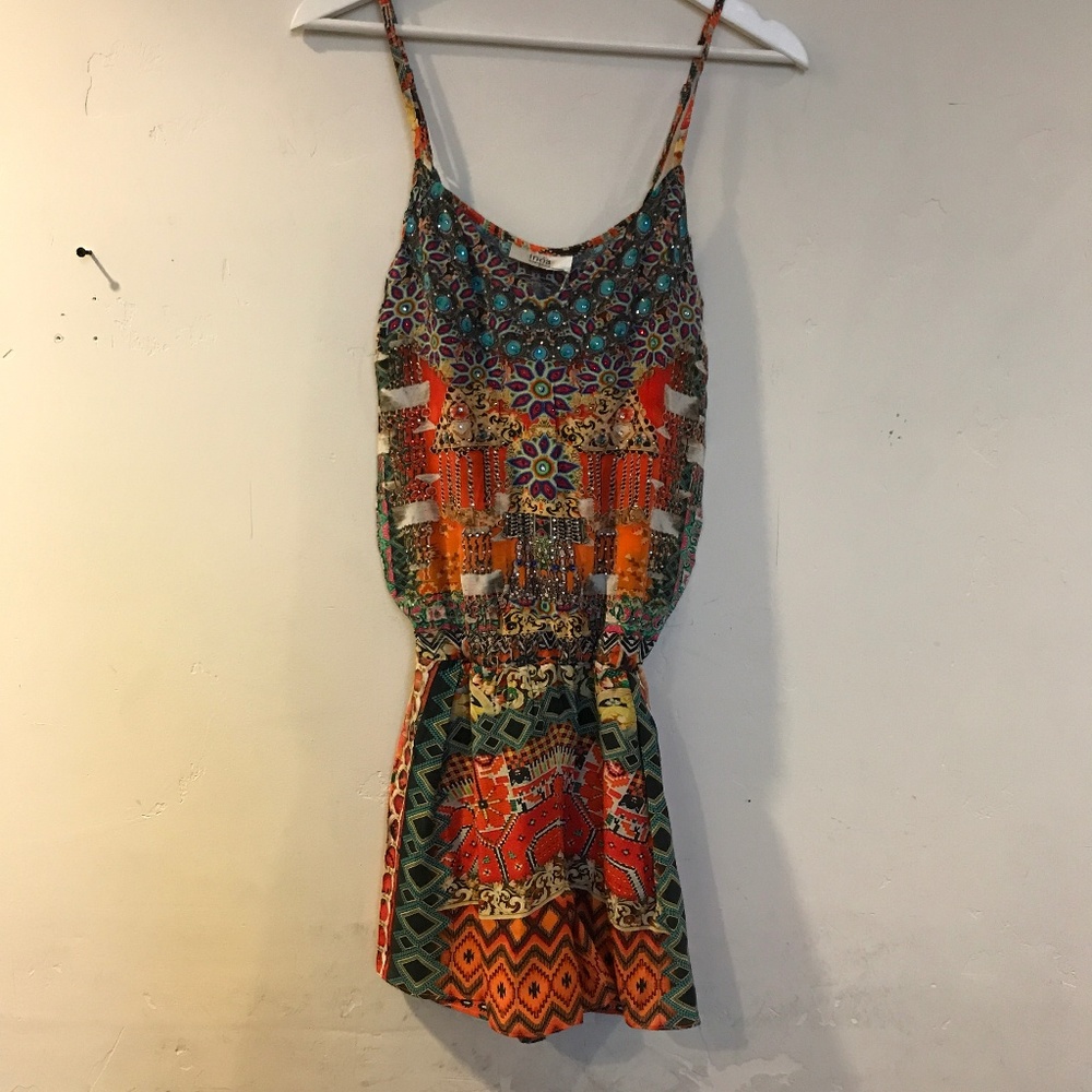 Swankstore Aus 100% silk playsuit BNWT size 1 or S